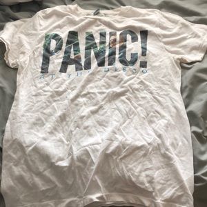 White graphic Panic! At the disco Tee